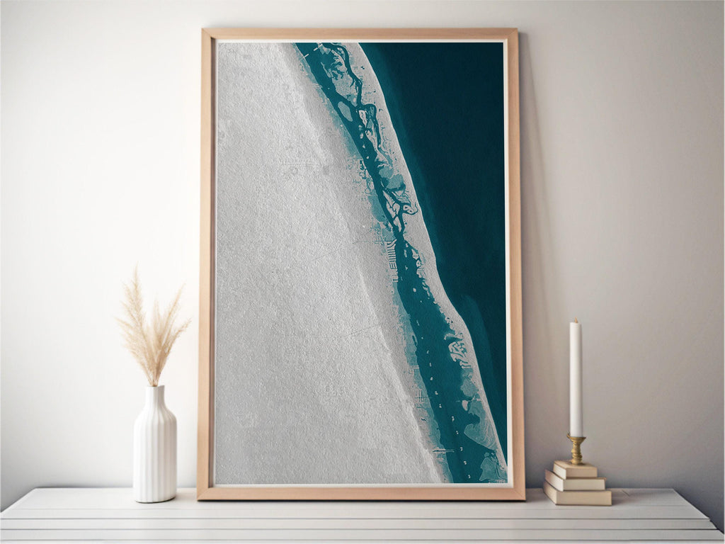 Teacher Retirement Gift Vero Beach Florida Coastal Map Print Teacher Appreciation End of School Year Gift