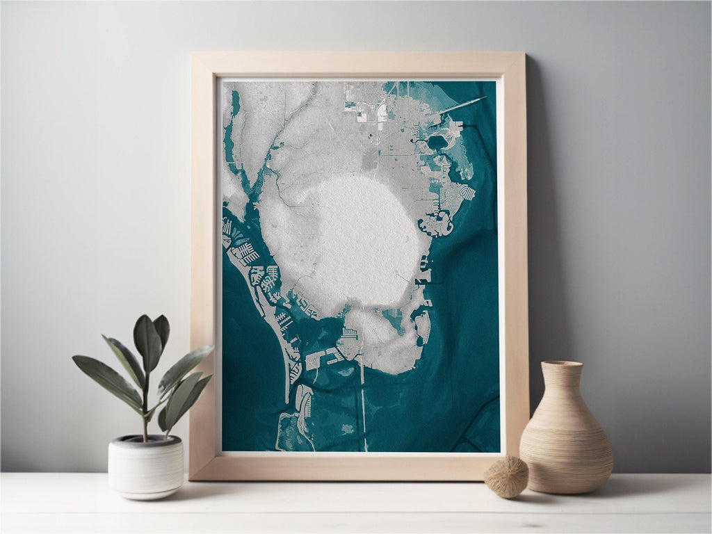 Teacher Retirement Gift St Petersburg Florida Coastal Map Art Print Appreciation End of School Year Educator Farewell Wall Decor