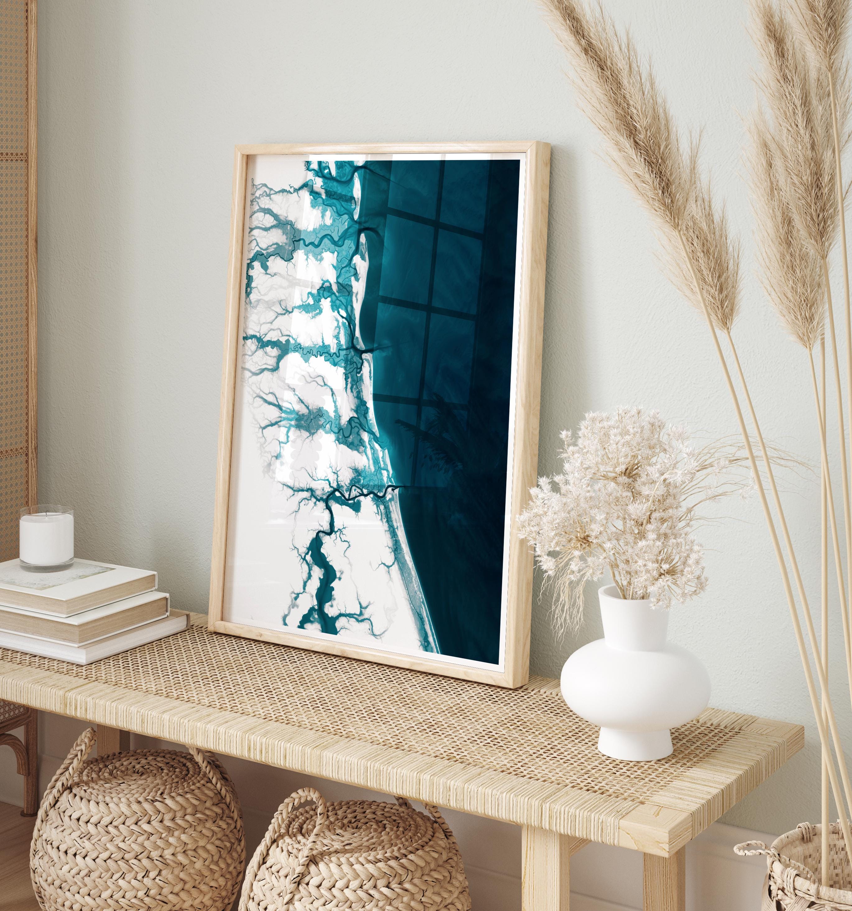 Amelia Island Florida Coastal Map Wall Art Fernandina Beach Nautical Print Ocean Chart Anniversary Housewarming Gift Beach House Decor - View 5