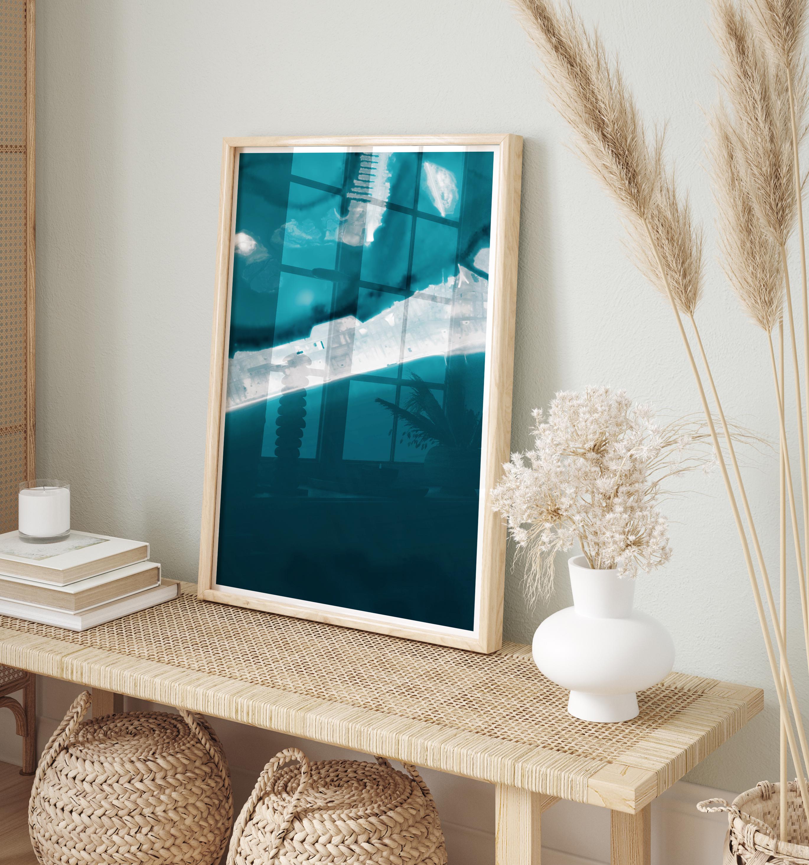 Rockaway Beach Queens New York Ocean Depth Map Beach Wall Art Nautical Print Coastal Decor Housewarming Anniversary Gift | 5x7