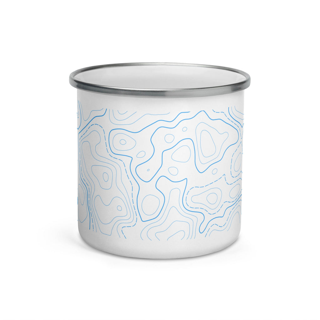 Topography Contour Line Mug Gift for Surveyor Land Survey Crew Chief Enamel Camping Mug Engineer GIS Mapping Professional Gift