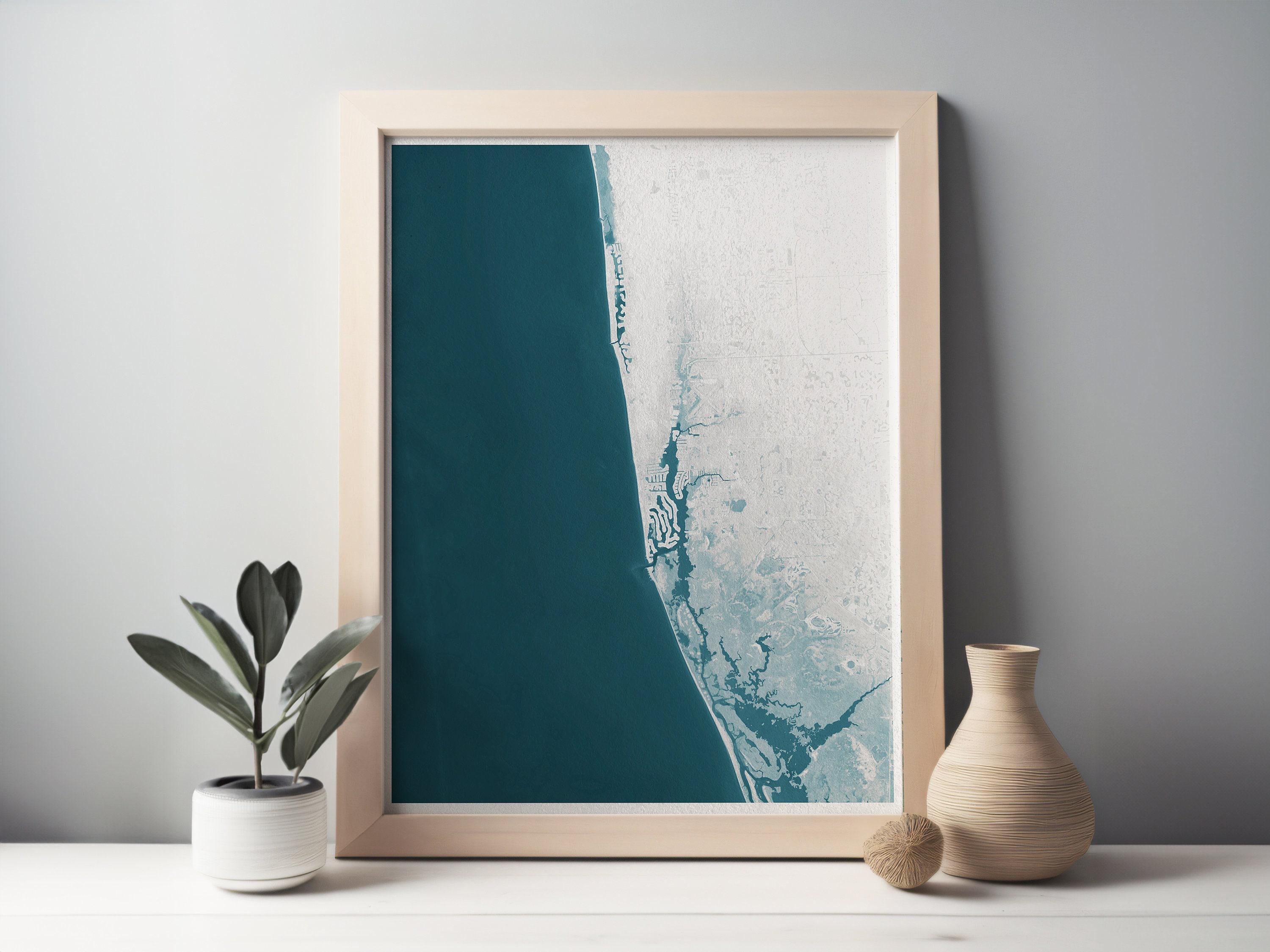 Teacher Retirement Gift Naples Florida Coastal Map Print Teacher Appreciation End of School Year Gift