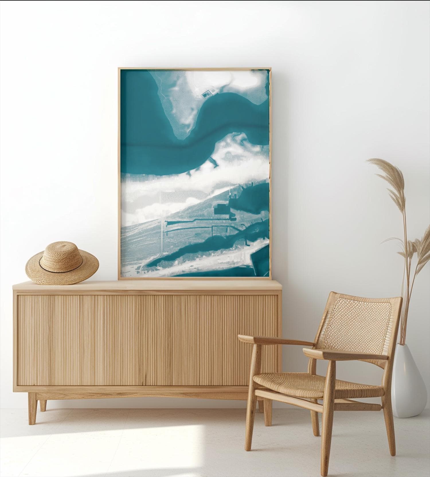 Orange Beach Alabama Coastal Map Art Print Housewarming Gift Anniversary Present Nautical Wall Decor Beach House Ocean Depth Chart