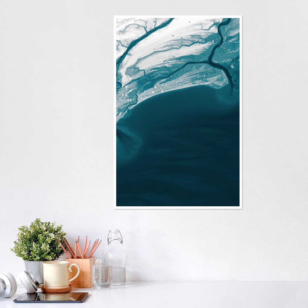 Kiawah Island South Carolina Bathymetric Coastal Map Art Print Charleston Beach House Wall Decor Nautical Housewarming Anniversary Gift