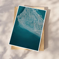 Siesta Key Florida Map Art Print Sarasota Gulf Coast Nautical Wall Decor Beach House Gift Ocean Water Depth Coastal Chart Poster