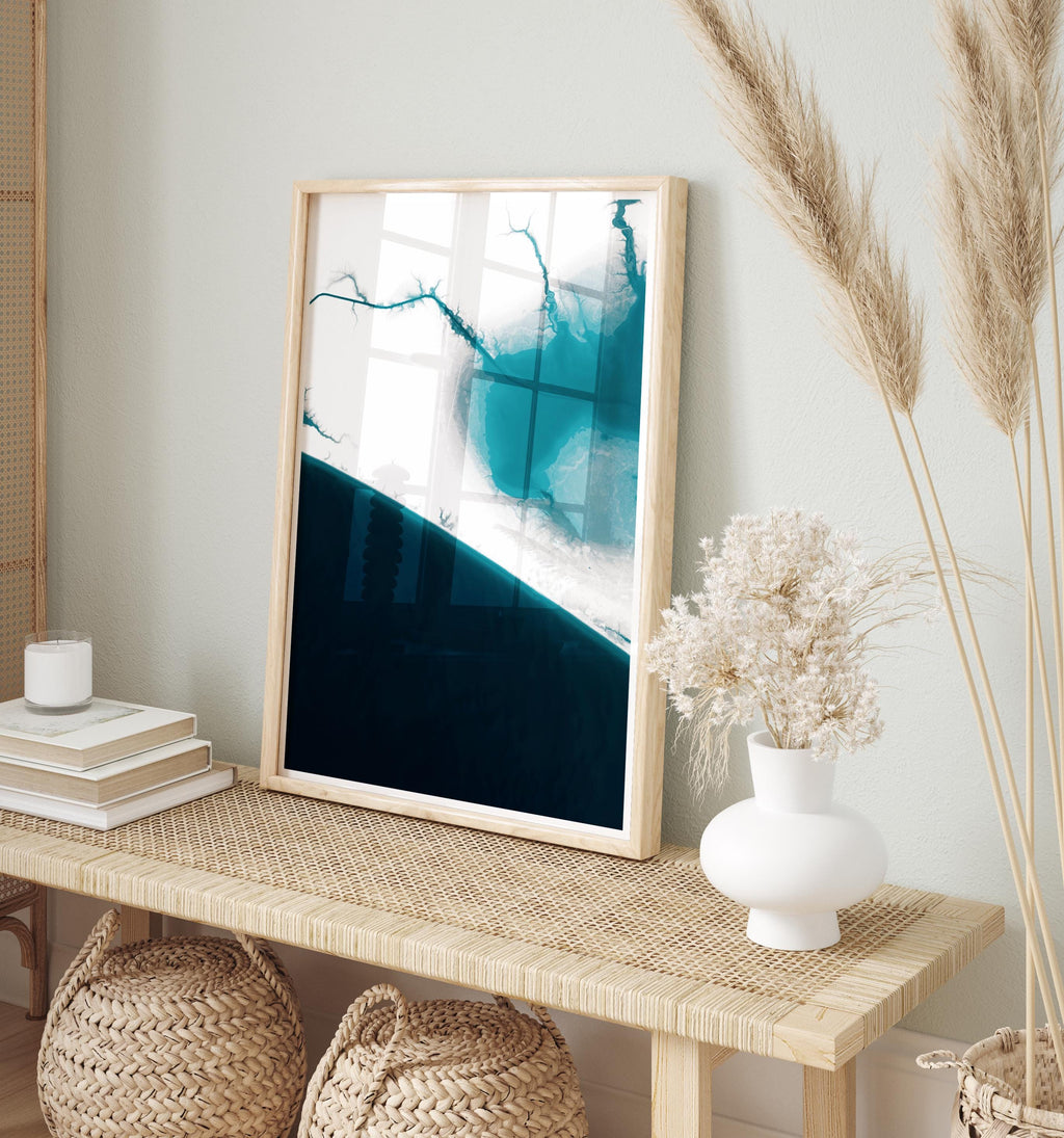 Panama City Beach Minimalist Shoreline Florida Coast Coastal Wall Art Nautical Chart Decor Housewarming Gift Anniversary Beach House Print