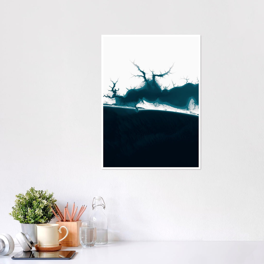 Destin Florida Bathymetric Coastal Map Art Print Nautical Chart Gulf Coast Wall Decor Housewarming Gift Anniversary Beach House Ocean Depth