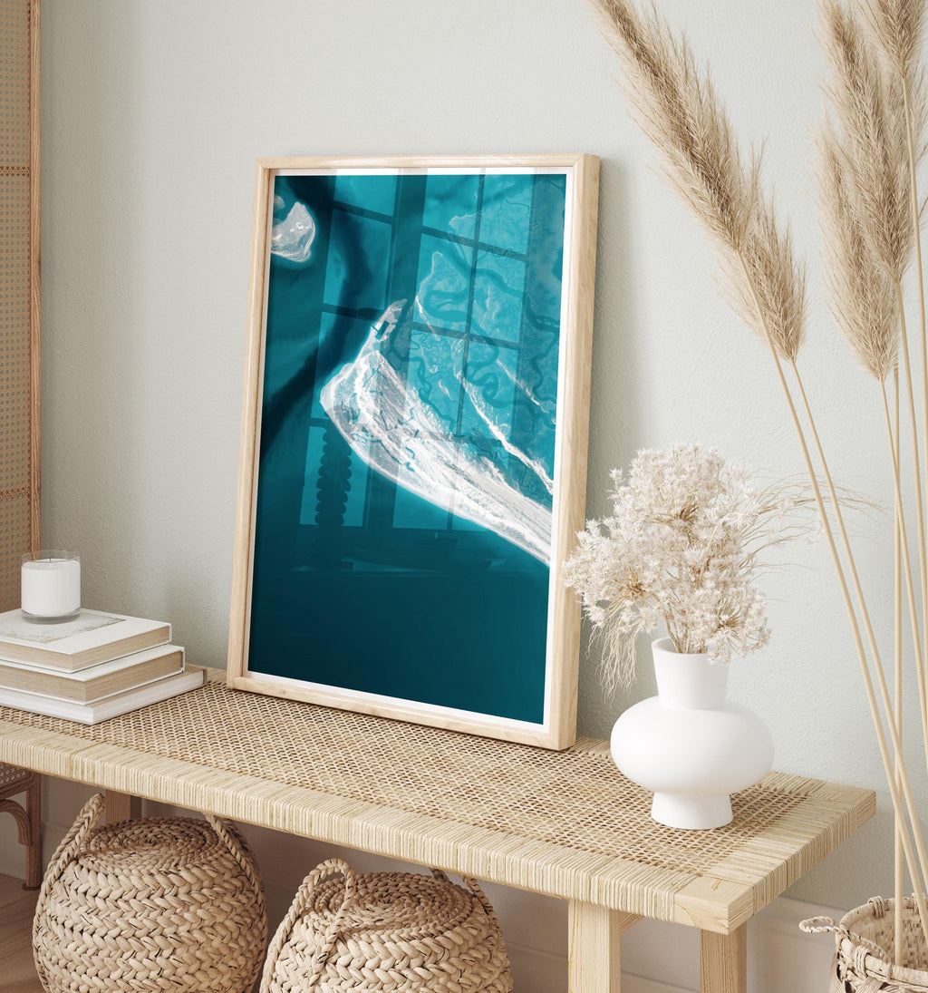 Eastern Shore Maryland Housewarming Anniversary Waterfront Nautical Coastal Framed Print Depth Beach Decor Ocean House Wall Home