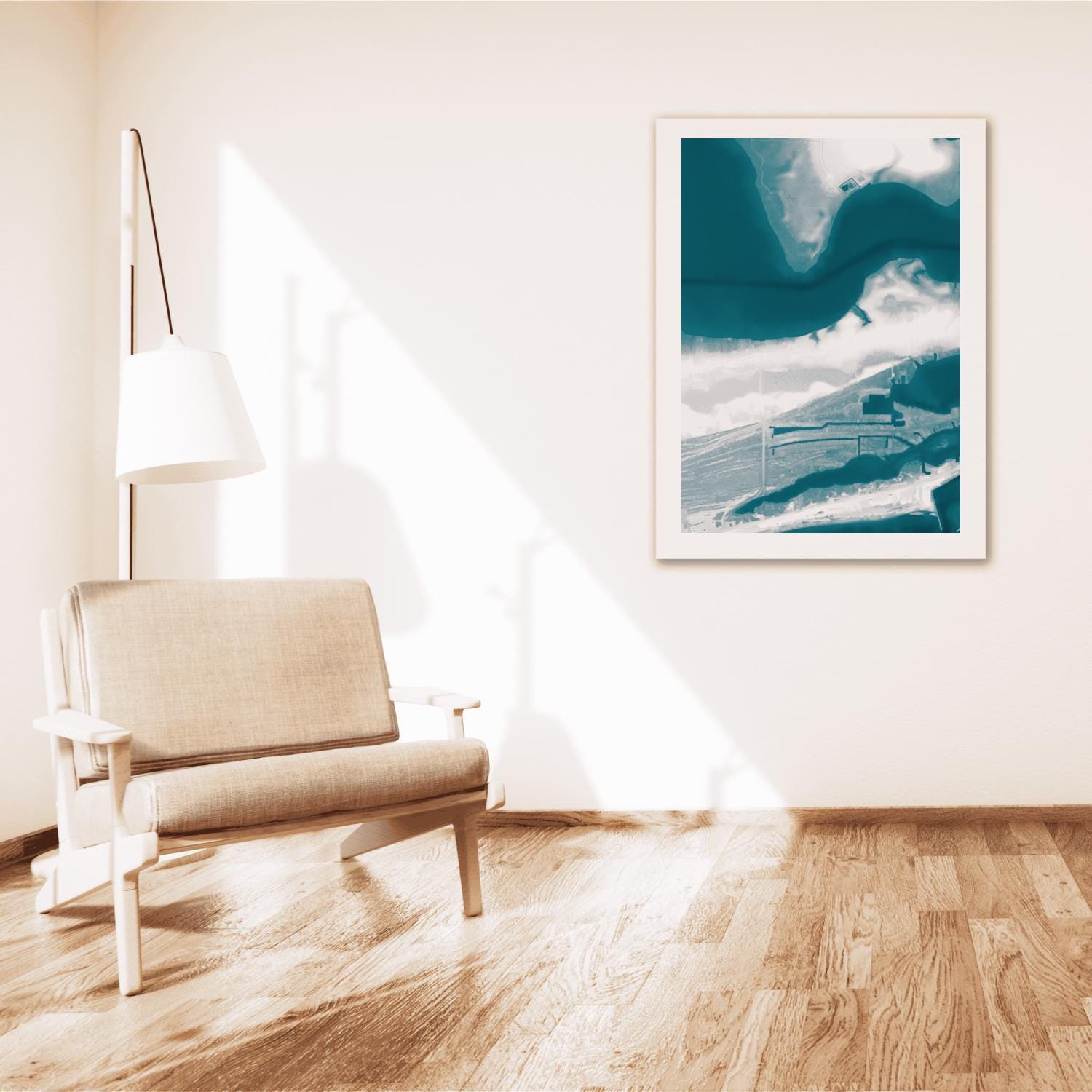 Orange Beach Alabama Coastal Map Art Print Housewarming Gift Anniversary Present Nautical Wall Decor Beach House Ocean Depth Chart