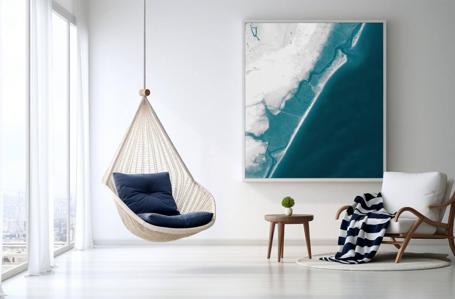 Pawleys Island South Carolina Bathymetric Map Art Print Nautical Coastal Wall Decor Ocean Depth Chart Beach House Housewarming Gift
