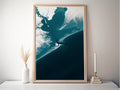 Galveston Island Texas Bathymetric Map Art Print Nautical Coastal Wall Decor Beach House Housewarming Anniversary Gift Ocean Depth Poster
