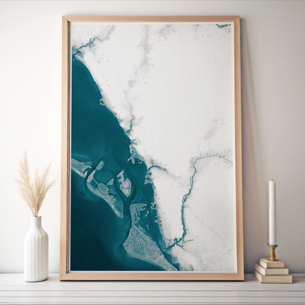 Sarasota Florida Coastal Wall Art Siesta Key Lido Beach Nautical Map Print Gulf Coast Living Room Decor Housewarming Anniversary Gift