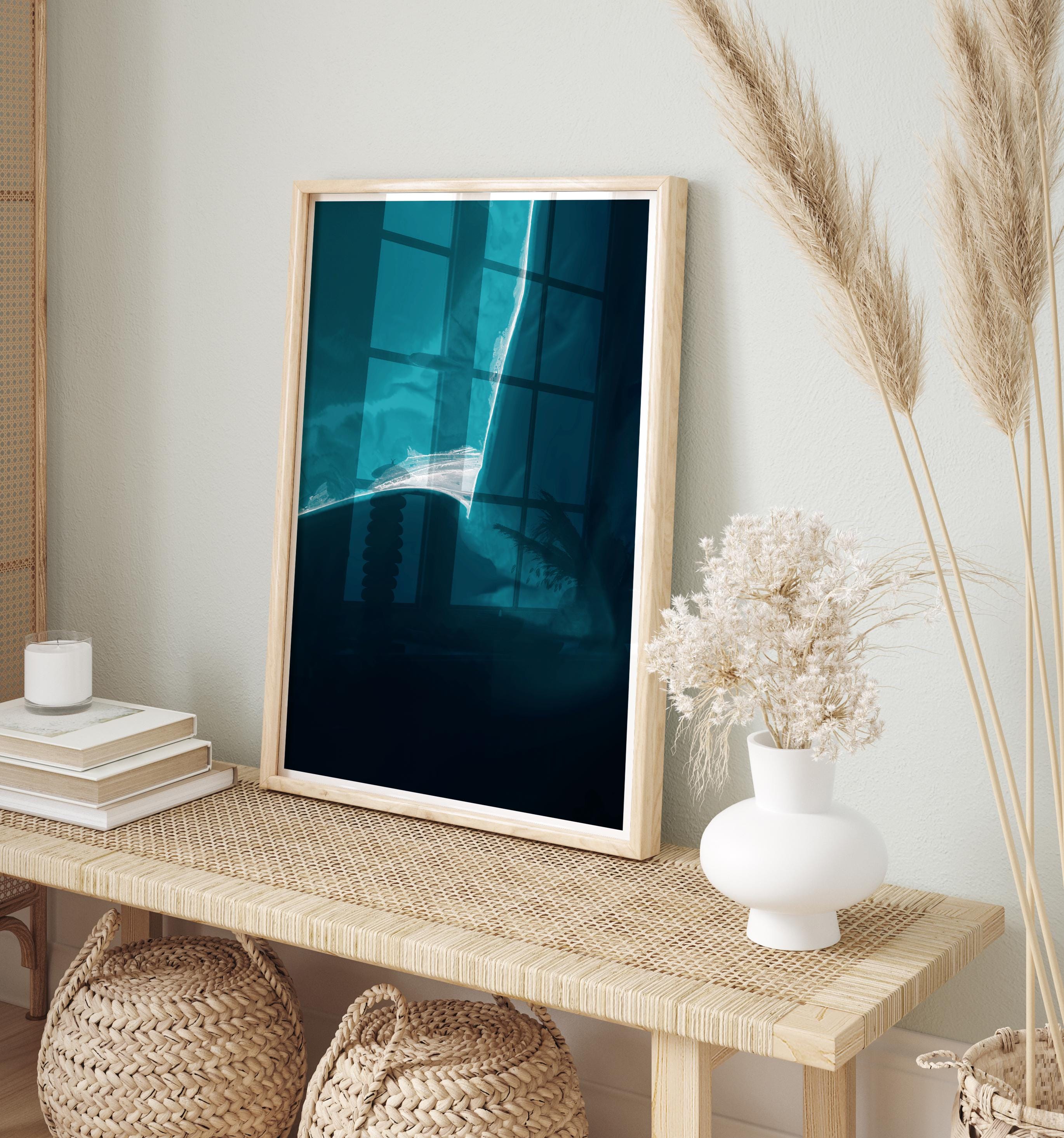 Hatteras North Carolina Coastal Map Art Print Housewarming Gift Anniversary Present Housewarming Anniversary Gift Beach Cottage Nautical
