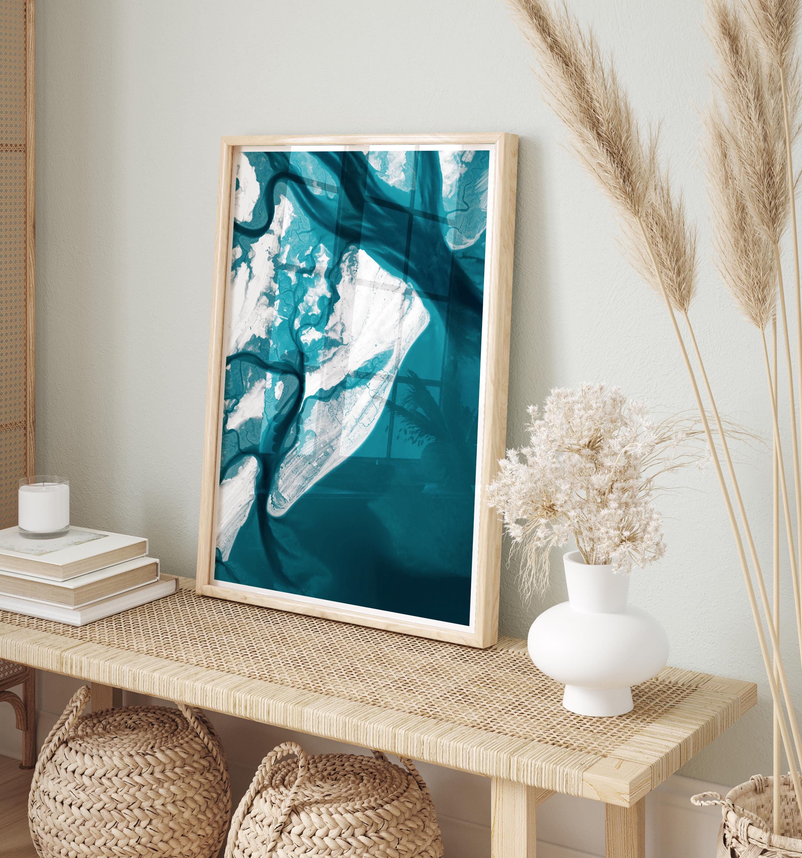 Hilton Head South Carolina Bathymetric Map Art Print Lowcountry Nautical Coastal Wall Decor Beach House Gift Housewarming Anniversary