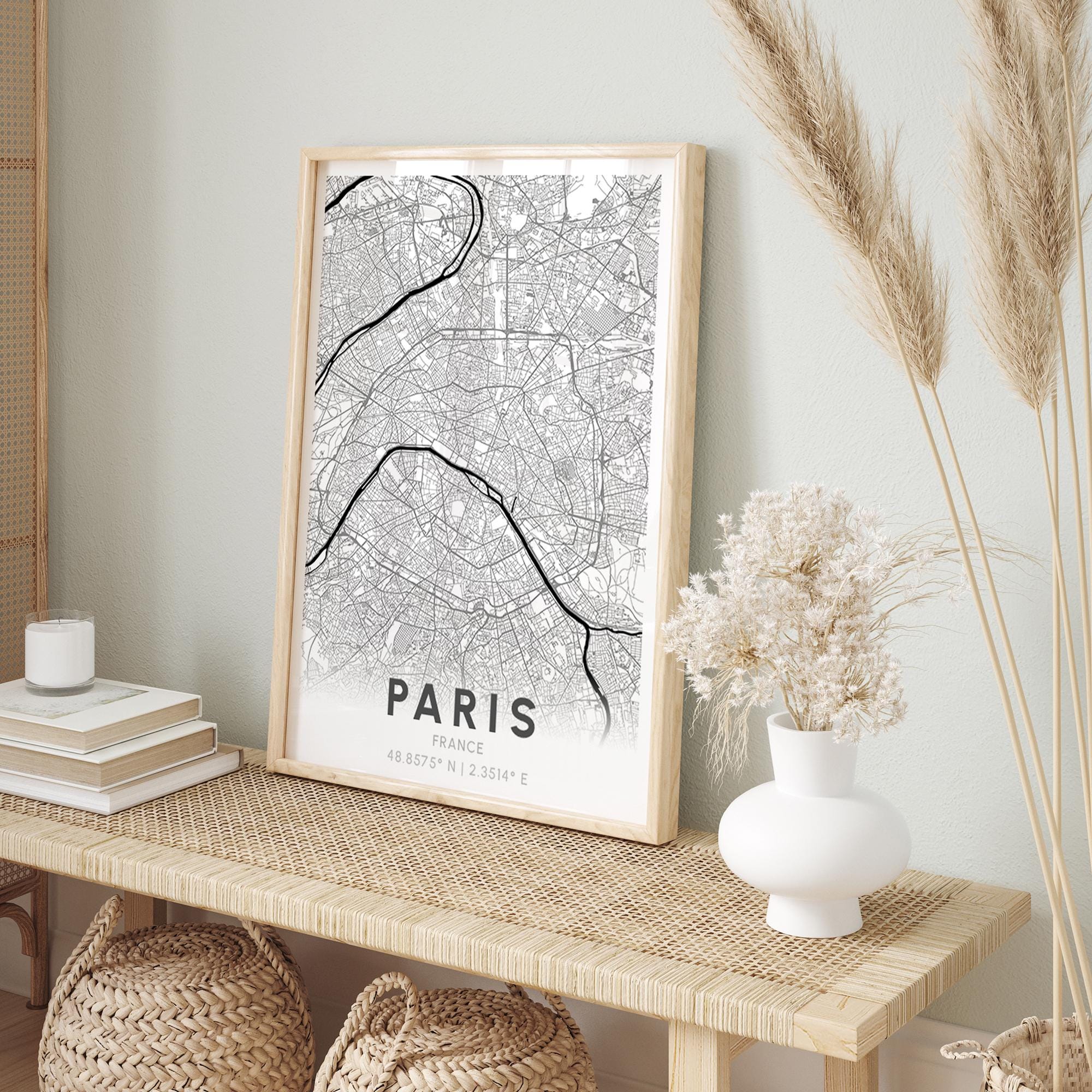 Custom Location Coastal Map Art Print Personalized Nautical Wall Decor Beach House Gift For Ocean Lovers Housewarming Anniversary Birthday