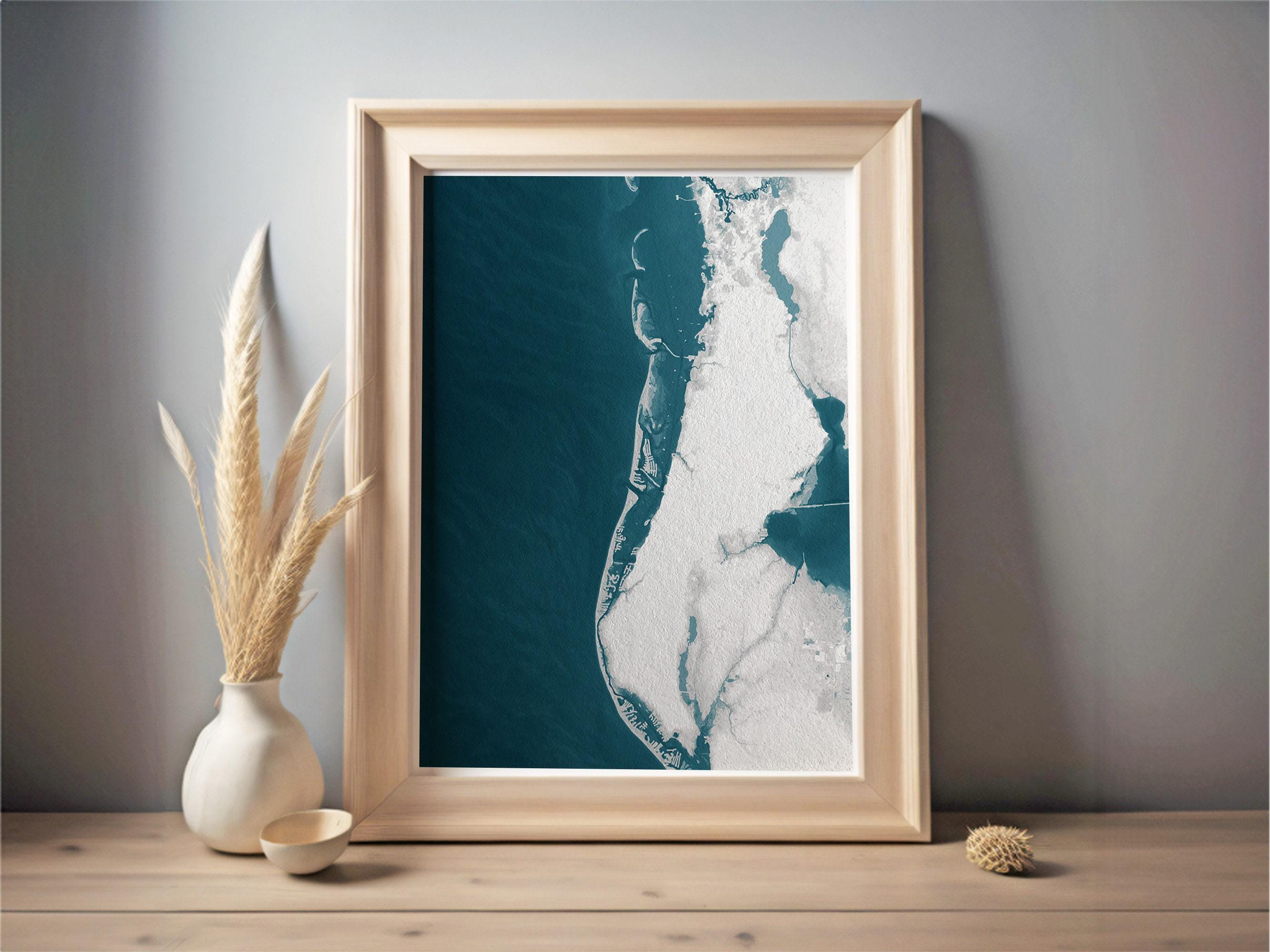 Teacher Retirement Gift Clearwater Beach Florida Coastal Map Art Print Appreciation End of School Year Educator Nautical Wall Decor