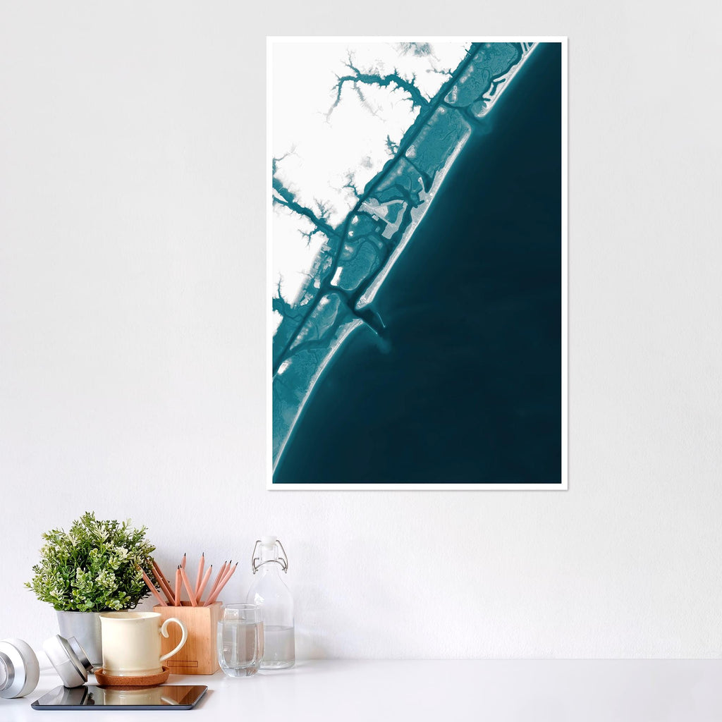 Wrightsville Beach North Carolina Wilmington Vintage Seaside Coastal Costal Decor Retro Shore Token Ocean Charm Print Style Gift