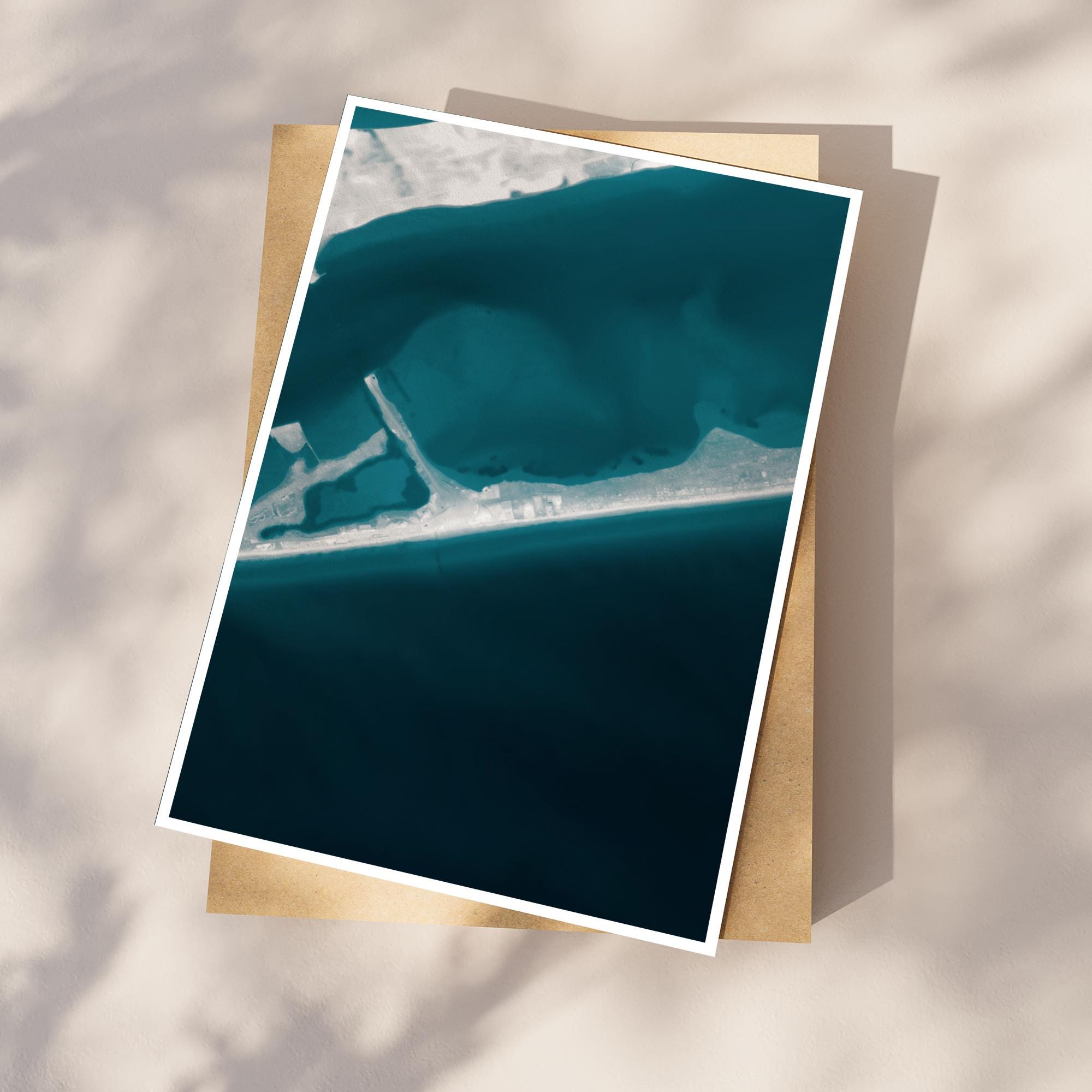 Pensacola Beach Florida Map Art Print Gulf Shore Nautical Wall Decor Emerald Coast Ocean Depth Coastal Home Gift Chart Water Poster