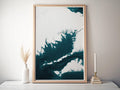 Buzzards Bay Massachusetts Coastal Map Art Print Cape Cod Nantucket Marthas Vineyard Rhode Island Nautical Bathymetric Wall Decor Gift