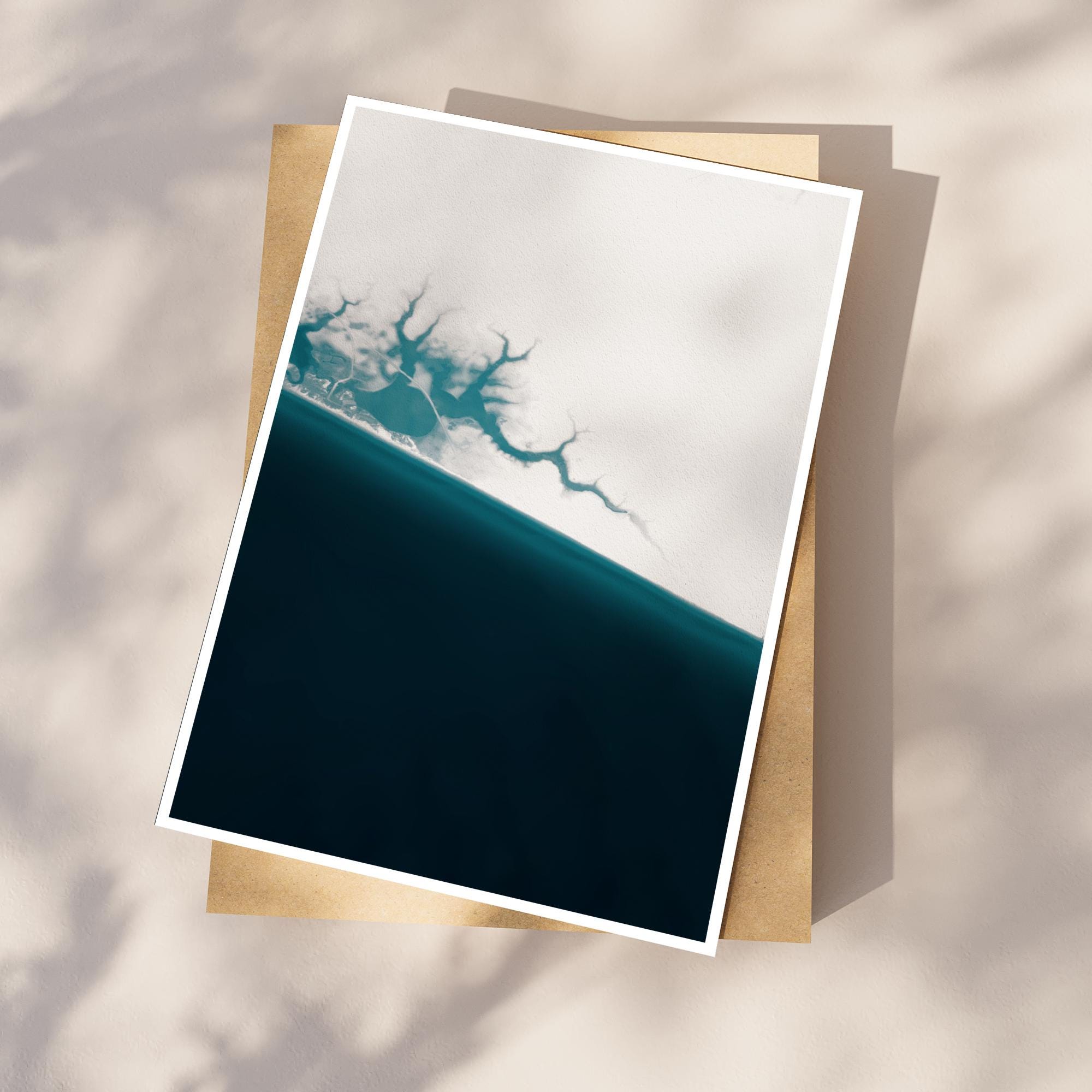 Seaside Florida Bathymetric Map Art Print Nautical Coastal Wall Decor Beach House Gift Housewarming Anniversary Ocean Depth Framed Poster