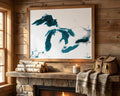 Great Lakes Coastal Michigan Nautical Superior Midwest Ontario Decor Huron Lakes Chart Great Print Gift Lake Map Art Ocean Beach Wall Depth