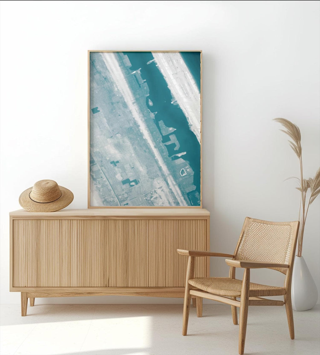 Daytona Beach Florida Nautical Coastal Chart House Coast Print Decor Depth Ocean Gift Wall Map Art Lover Housewarming Anniversary