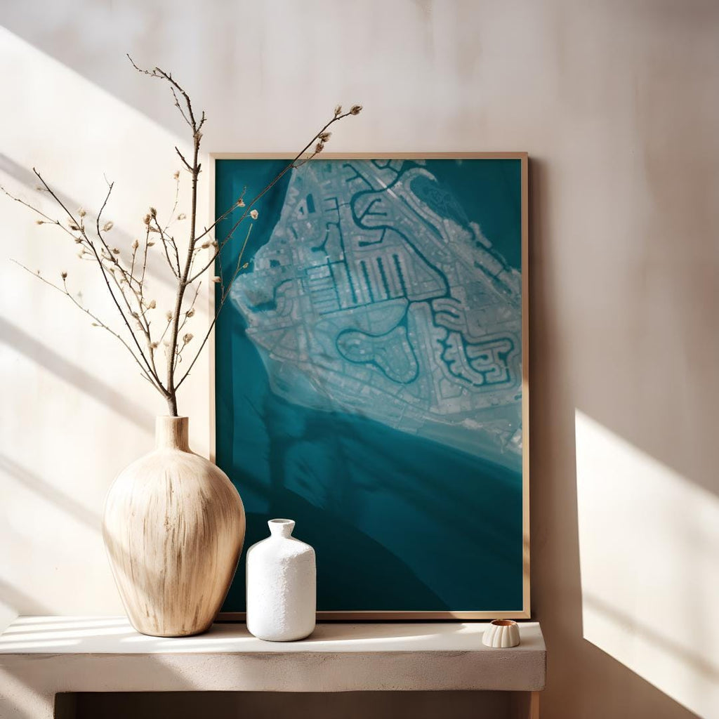 Siesta Key Florida Map Art Print Sarasota Gulf Coast Nautical Wall Decor Beach House Gift Ocean Water Depth Coastal Chart Poster