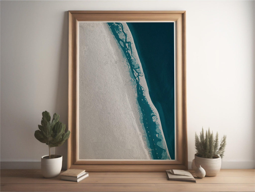 Teacher Retirement Gift Vero Beach Florida Coastal Map Print Teacher Appreciation End of School Year Gift