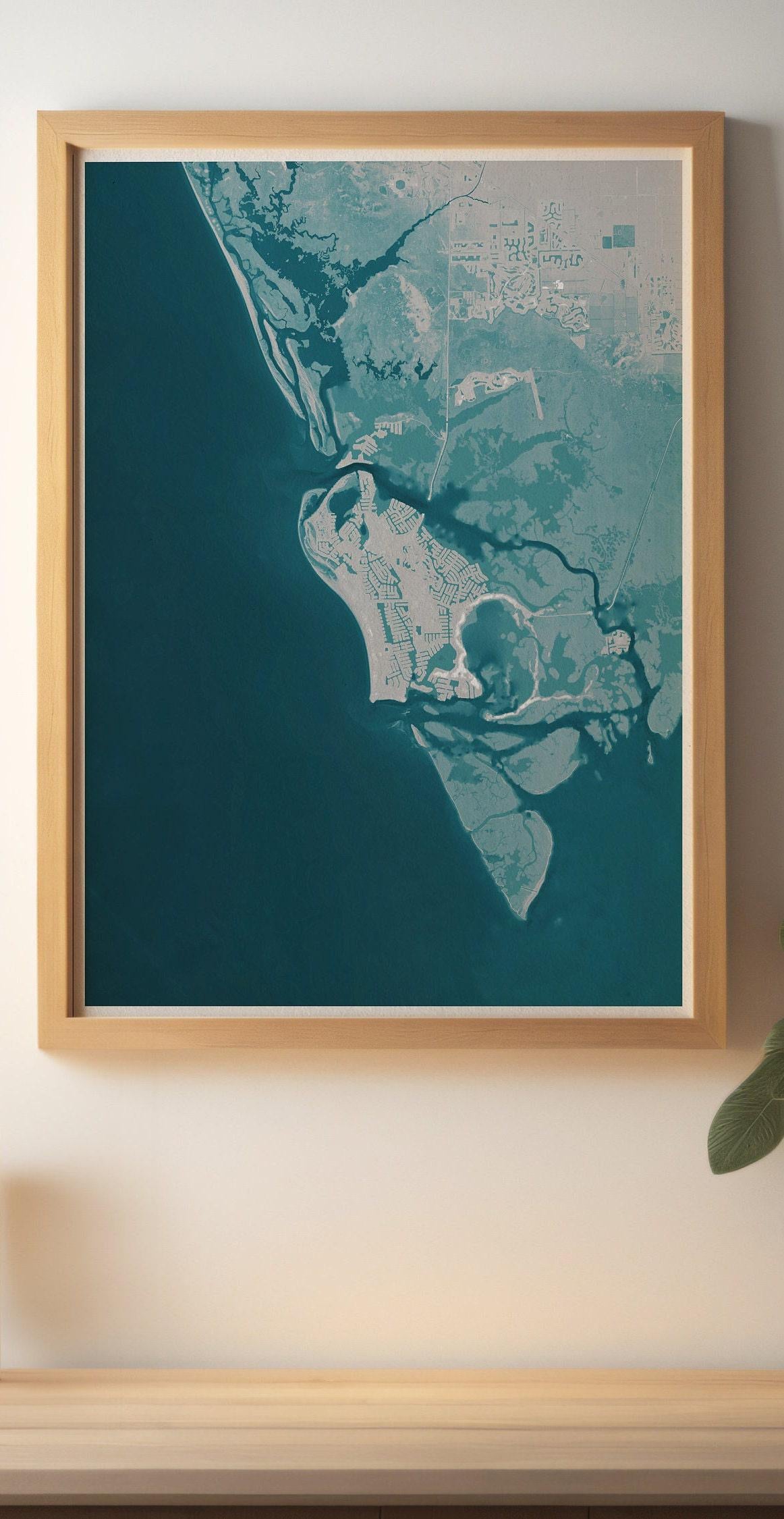 Marco Island Florida Coastal Map Art Print Ten Thousand Islands Nautical Wall Decor Beach House Gift Housewarming Anniversary Present