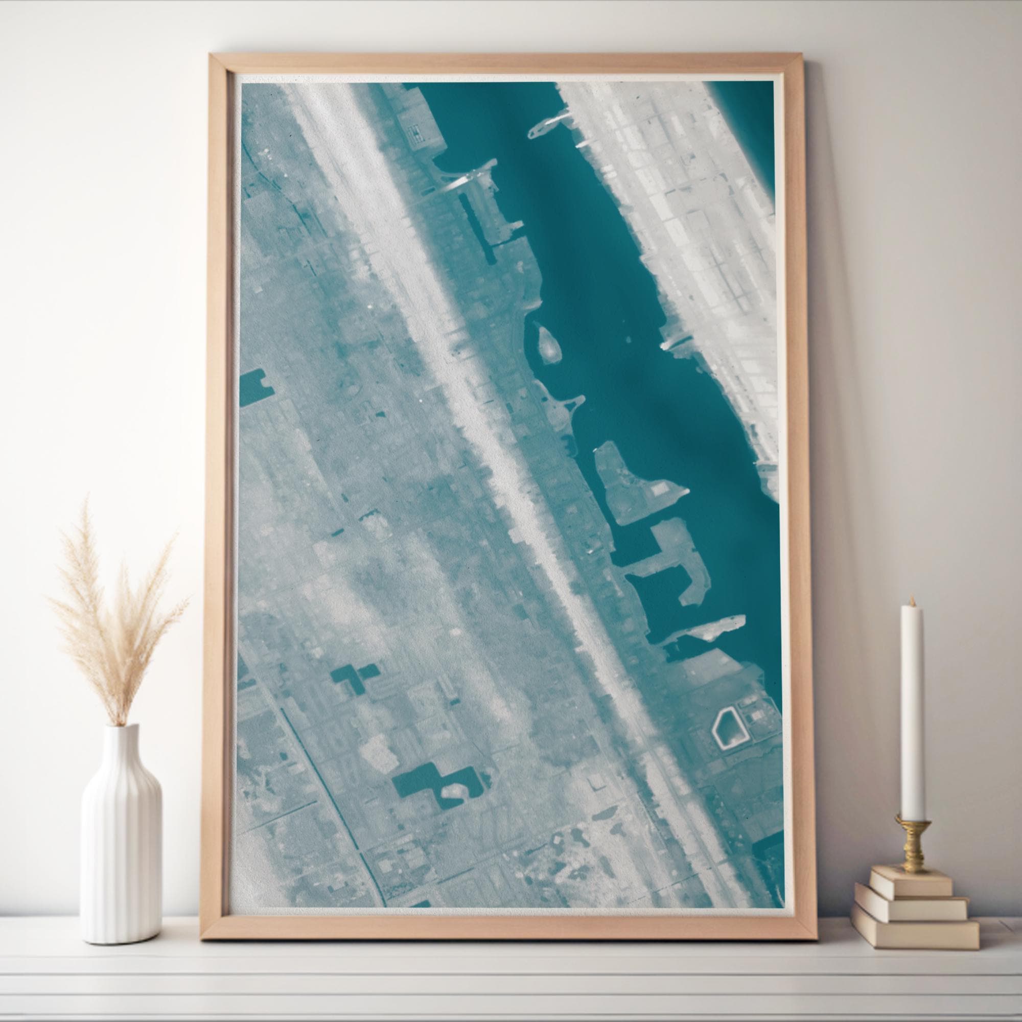 Daytona Beach Florida Nautical Coastal Chart House Coast Print Decor Depth Ocean Gift Wall Map Art Lover Housewarming Anniversary