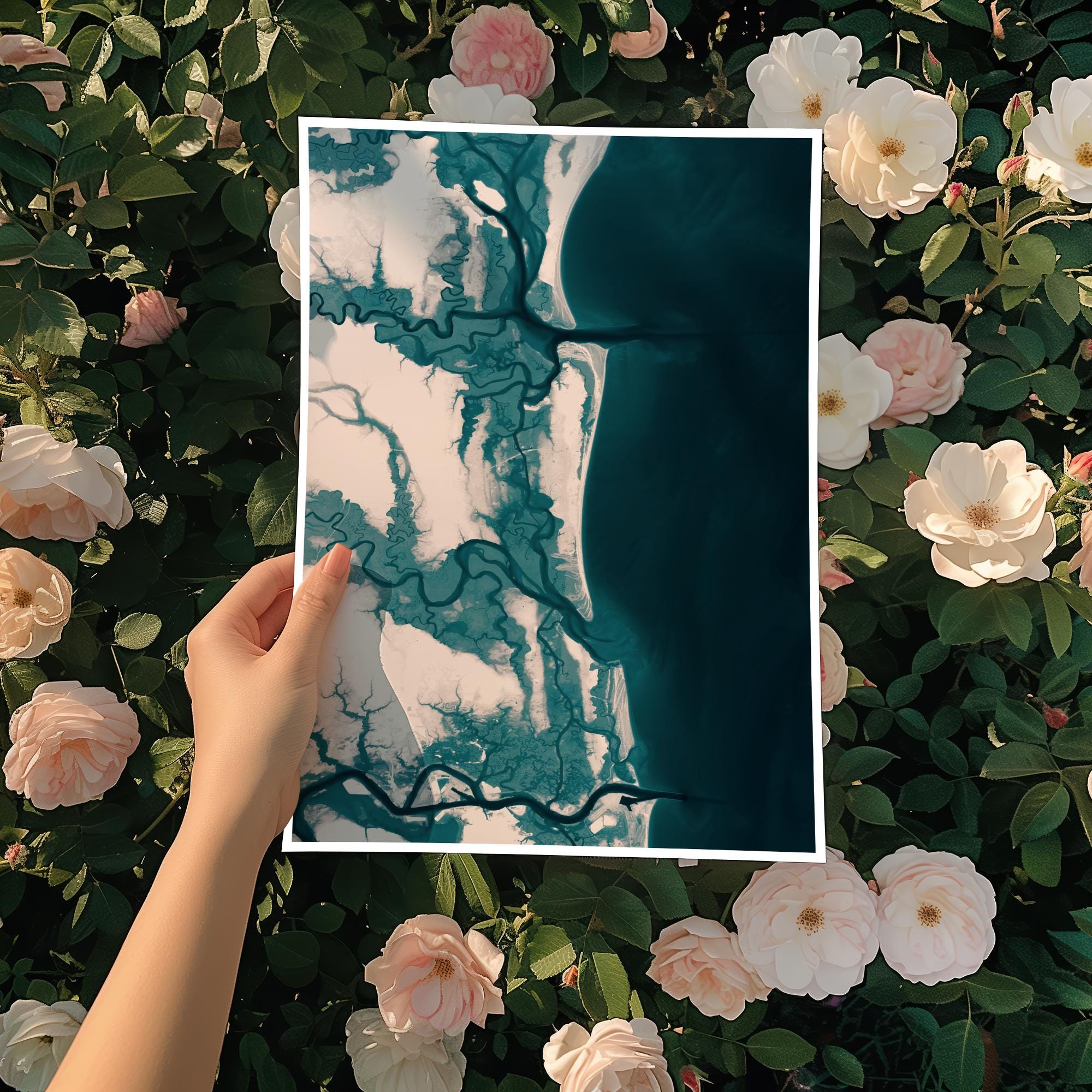 Amelia Island Florida Housewarming Anniversary Waterfront Nautical Coastal Framed Print Depth Beach Decor Ocean House Wall Home