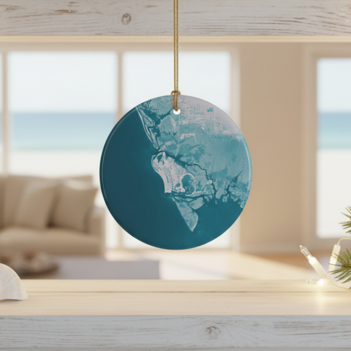 Marco Island Ornament in Coastal Setting